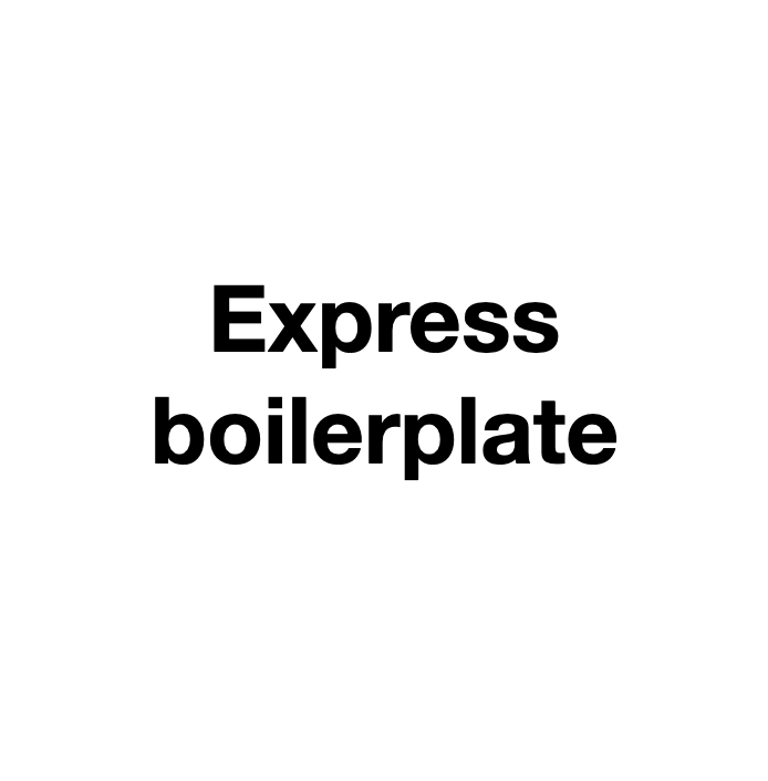 Express boilerplate